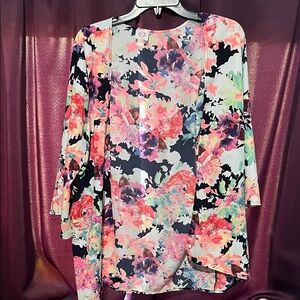 Vibrant Floral Women's Blouse